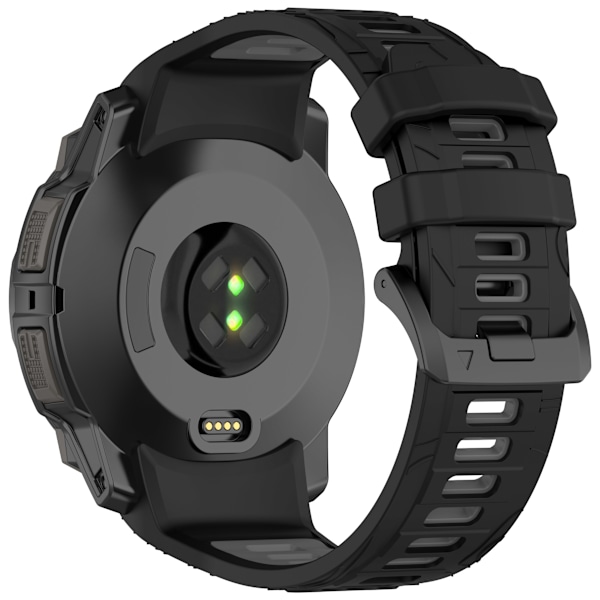Garmin Instinct 3 Kaksivärinen silikoni kellon ranneke model 1 Harmaa