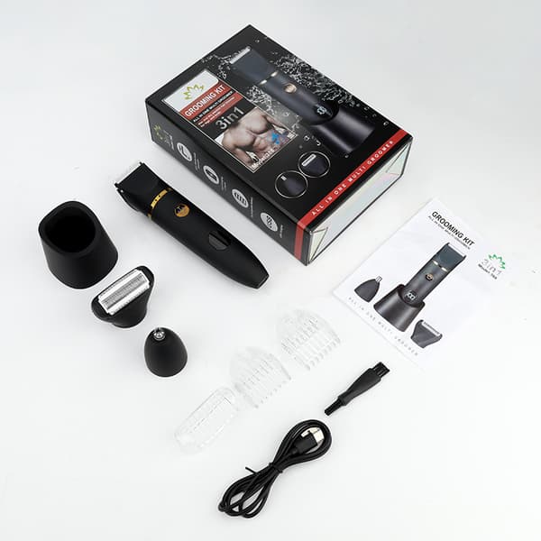 Multifunktionell Lady Shaver Set 388 Svart - Len Hud