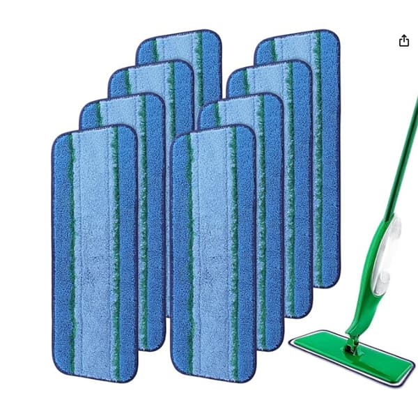Ersättningsrengöringsdynor för Libman Freedom Spray Mop (8-pack)