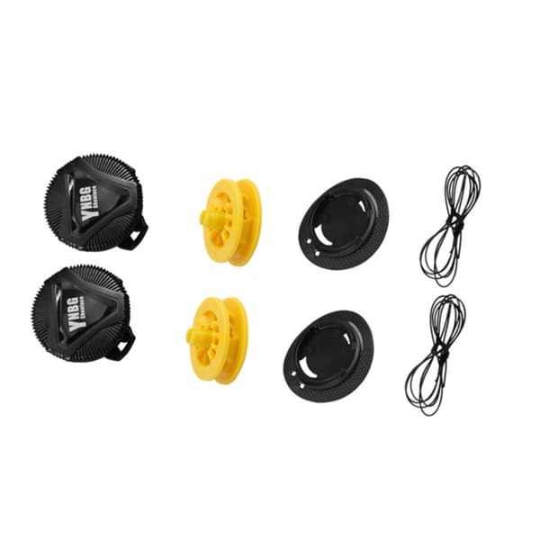Lazy Shoelace Quick-Release Dial Fastener 4-Pack - Black ABS Automatic Lacing System