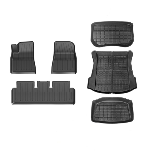 6 kpl lattiamattoja Tesla Model 3 2021-2023, Tesla Model 3 tarvikkeet