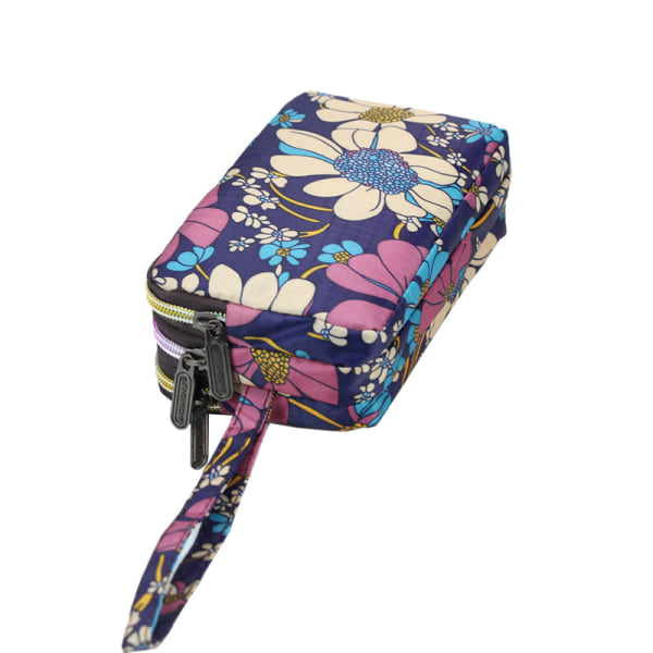 Kolmikerroksinen naisten lompakko matkapuhelinlaukku kukka kuvio