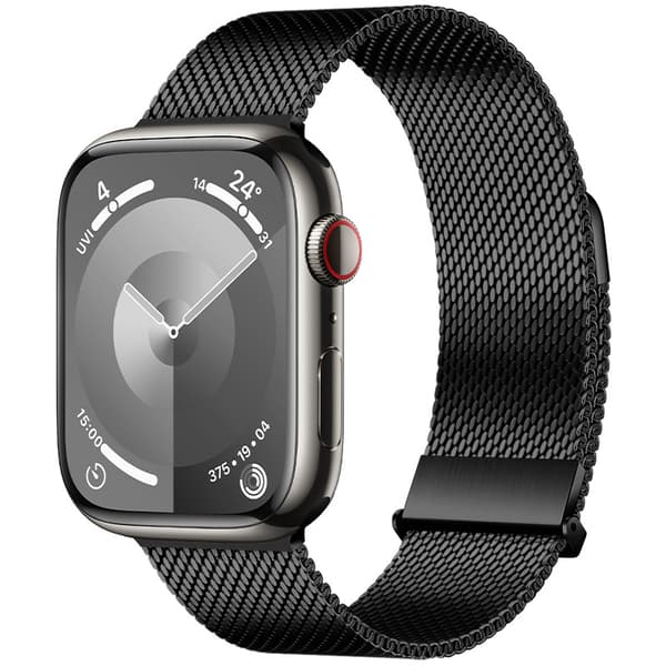 Grafitgrå Milanese Loop-armband för Apple Watch Black S Black S