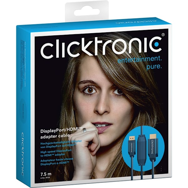Clicktronic Adapterkabel för aktiv DisplayPort™ till HDMI™ (Full
