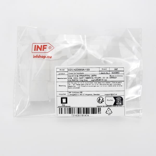 10-pak bueformede møbelbenspuder White S White S