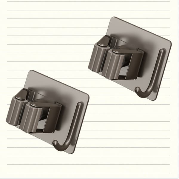 Gunmetal Moppeholder - Sikker og stilfuld opbevaring (2-pak) Grey Grey