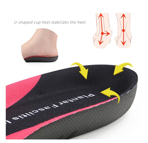 Arch Support indlægssåler til flade fødder Black+Blue L Black+Blue L