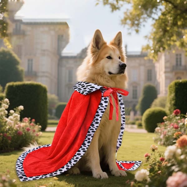 Kæledyrs kappe sæt - Halloween hunde kostume konge kappe med krone