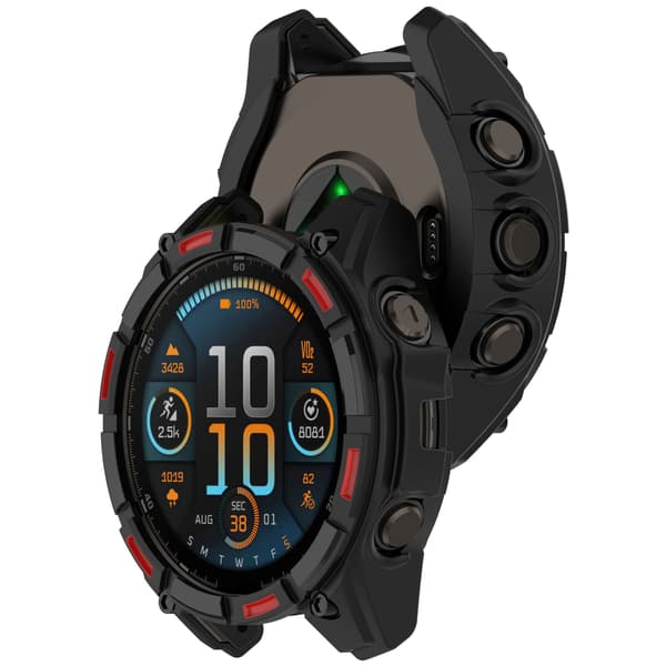 Garmin Enduro 3 Rugged Armor Beskyttelsesetui - Sort/Rød