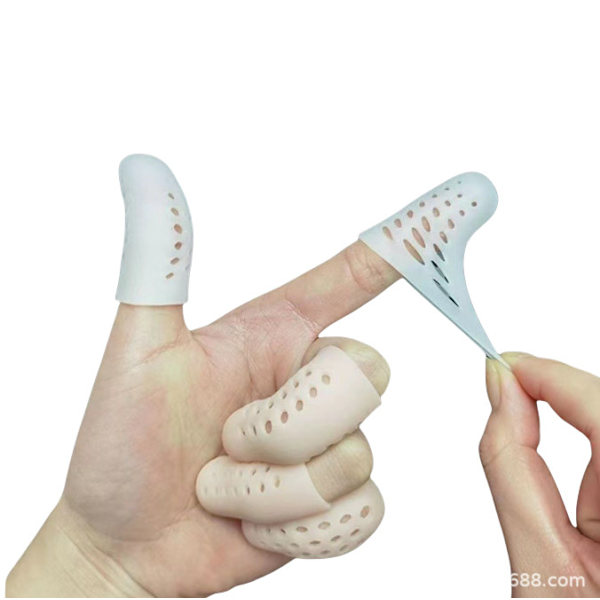 5-pack silikonfingerskydd Beige