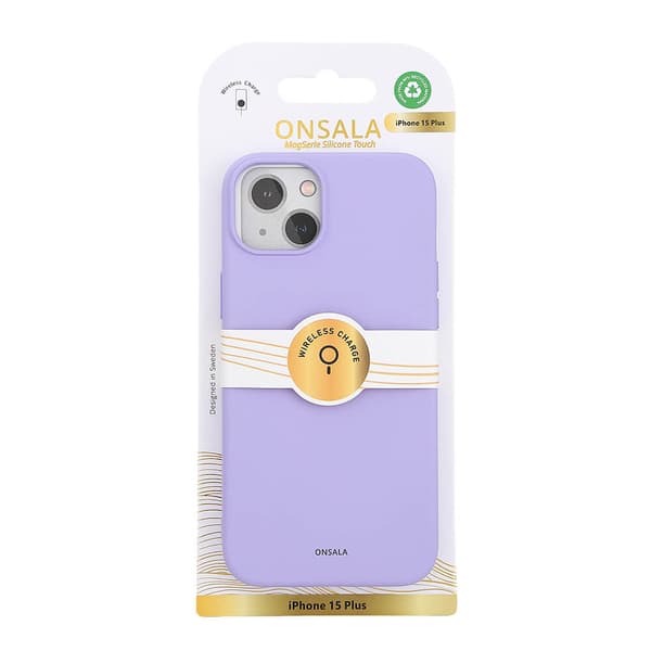 Mobilskal Silikon MagSeries Purple - iPhone 15 Plus