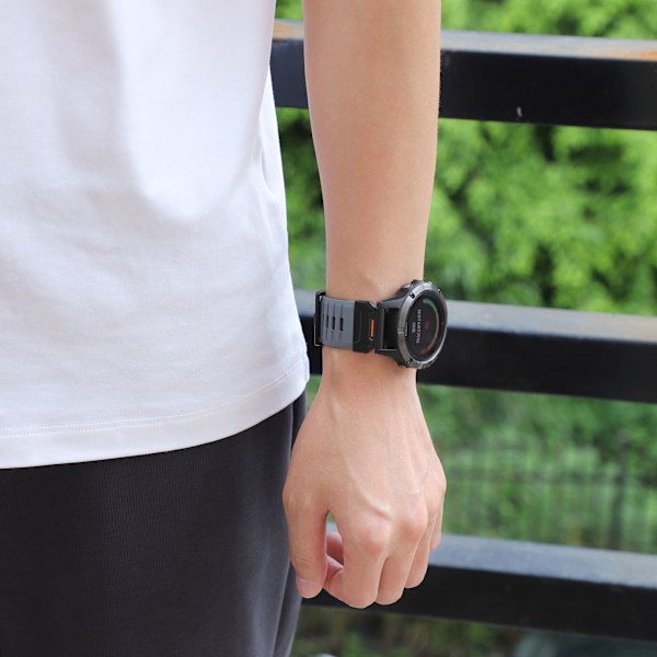 22 mm:n kellohihna Garmin Fenix 3/5/5X/6X/7X:lle Harmaa