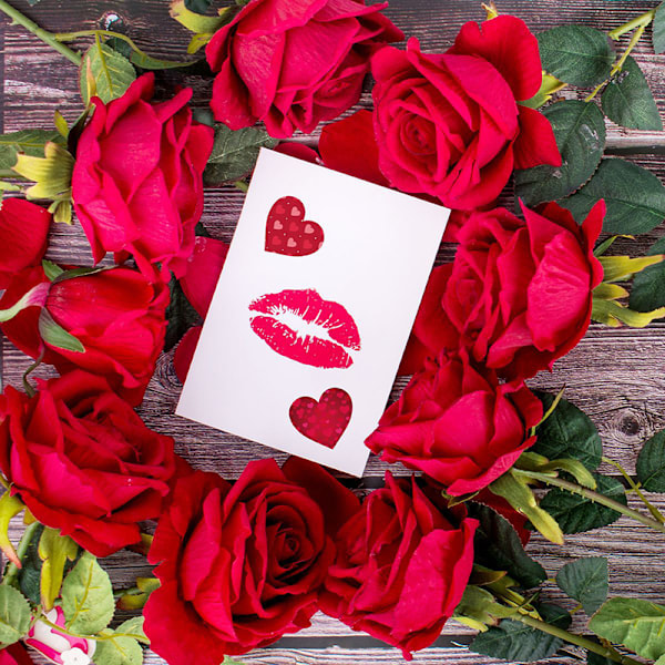 Sæt med 16 hjertestickers til Valentinsdag