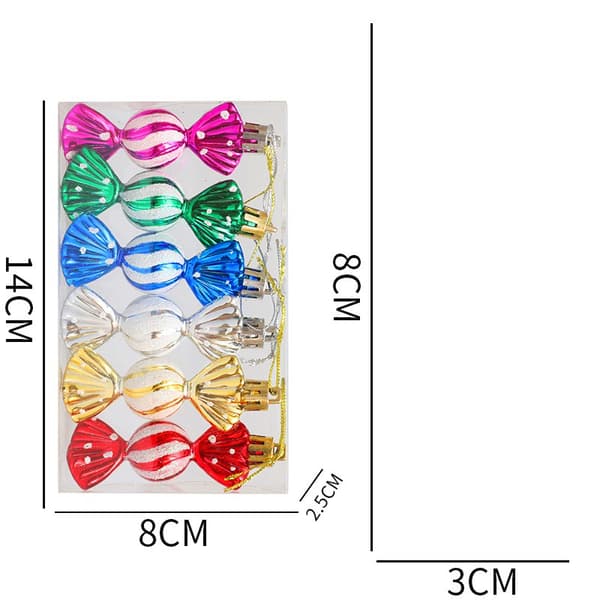 Joulukoristeet Karkkikoristeet - Mini Pyöreät Karkit (6 kpl) MultiColor MultiColor