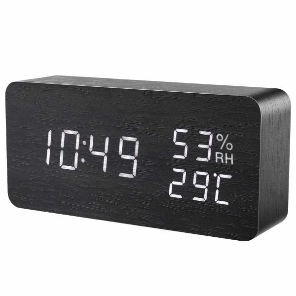 INF Digital LED väckarklocka - svart  1502