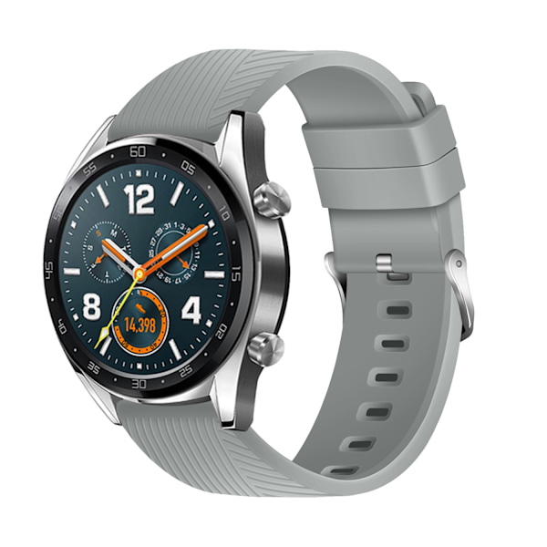 Silikonirannekello Huawei GT4/Samsung Galaxy Watch 4:lle Harmaa 22 mm