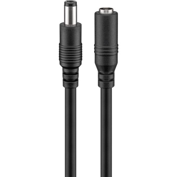 DC-förlängningskabel, 3 m, svart