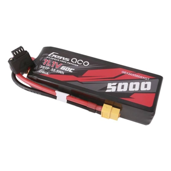 Gens ace G-Tech 5000mAh 11,1V 60C 3S1P Lipo med XT60-kontakt