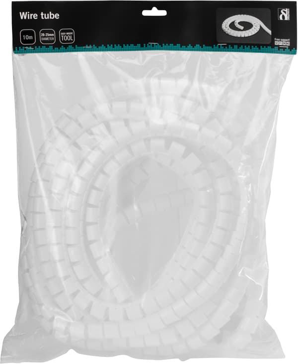 Nylon wire tube, 25mm diameter tool included, 10m, white