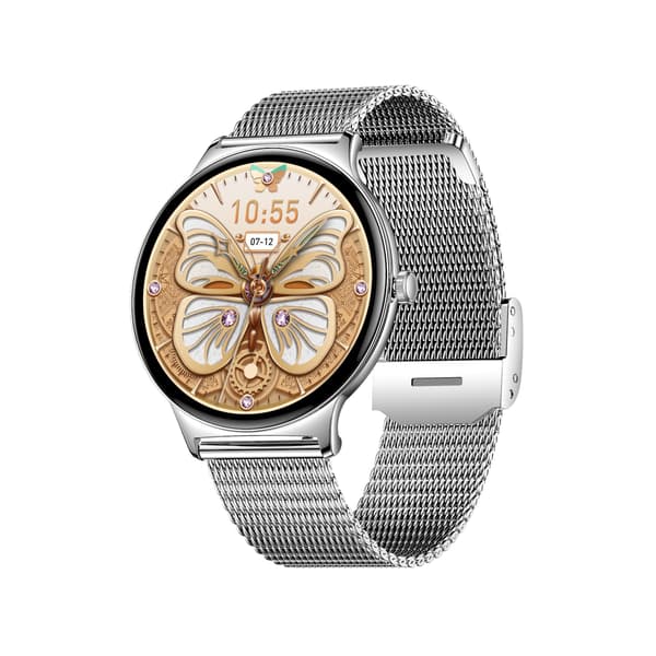 Monitoiminen älykello Bluetooth-puhelu- ja terveydentilan seurannalla - 1,38 tuuman TFT-näyttö Silver Silver