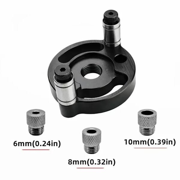 Center Point Finder-boreguide, 3-10 mm dyvelstik med 3 bøsninger i rustfrit stål