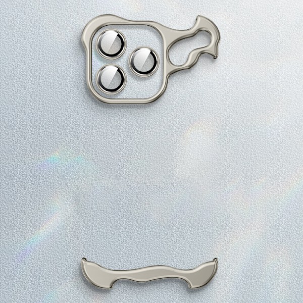 Ainutlaatuinen metallikehyskotelo + linssikalvo iPhone 16:lle - Hopea