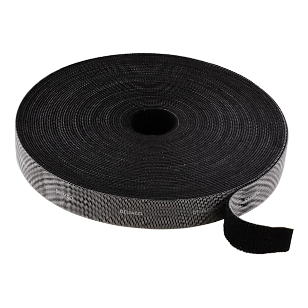 Hook and loop fastener cable ties, width 20mm, 5m, black