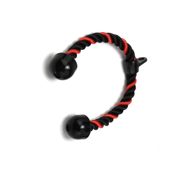 Dobbelt triceps pulldown-reb - høj pulley kabelbeslag til lat pulldown, face pulls og triceps extensions, polyester + aluminiumlegering Black/Red Black/Red