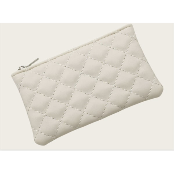 Kompakt myntv purse i PU-läder Beige