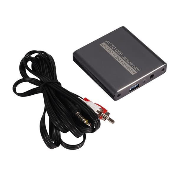 Grå USB Analog Video Capture Card - AV til HDMI Konverter