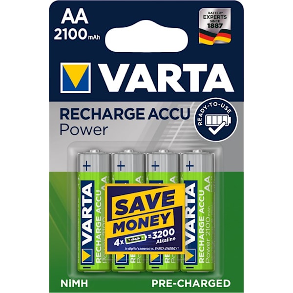AA (Mignon)/HR6 (56706) laddningsbart batteri - 2100 mAh, 4 st. i blister