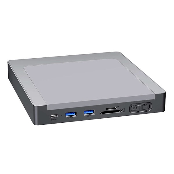 INVZI MagHub 8-i-1 USB-C dockingstation/hub til iMac med SSD-bås (grå)