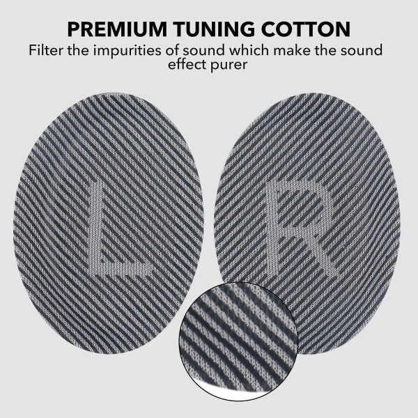 INF Öronkuddar för Bose QC35 I/II, QC25, QC15, QC 2 AE 2, AE 2i, AE 2w, SoundTrue, SoundLink Mörkgrå