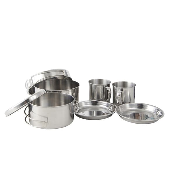 Rostfritt stål Utomhus Köksredskap Mess Kit 8-delar