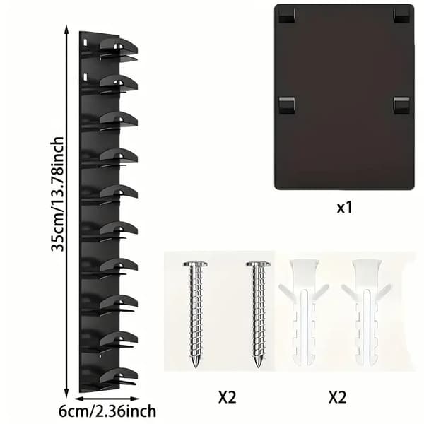 Multi-lags Baseball Cap Vægmonteret Organizer Rack - Nem Installation Hat Opbevaring Black Black