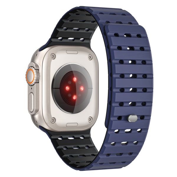 Andningsbar magnetrem för Apple Watch Series 1-9 generationer 42 Mörkblå