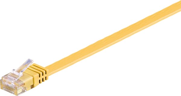 CAT 6 Flat-patch-kaapeli, U/UTP, keltainen