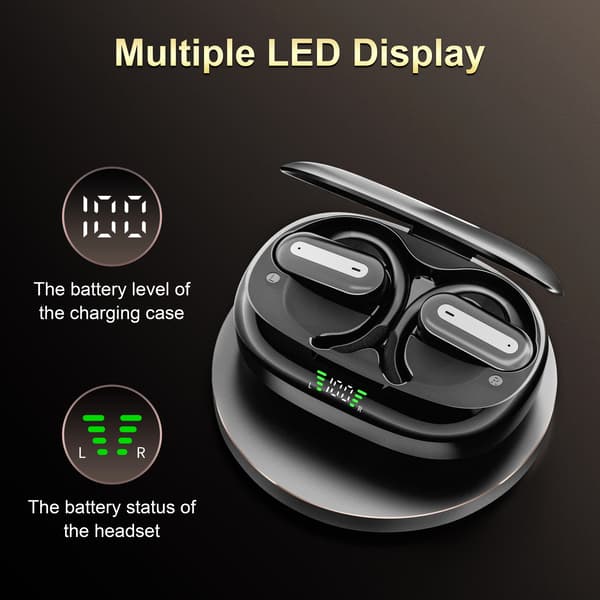 Bluetooth-hörlurar SP36 - Trådlös sportdesign Black Black