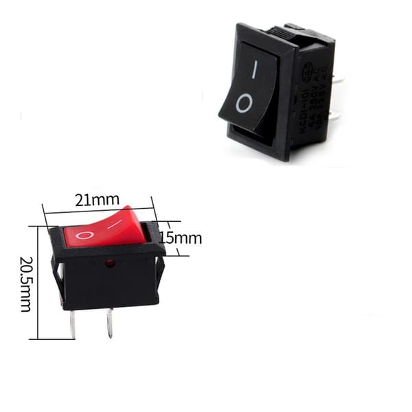 ON/OFF-kytkimet, 10 kpl Black Black