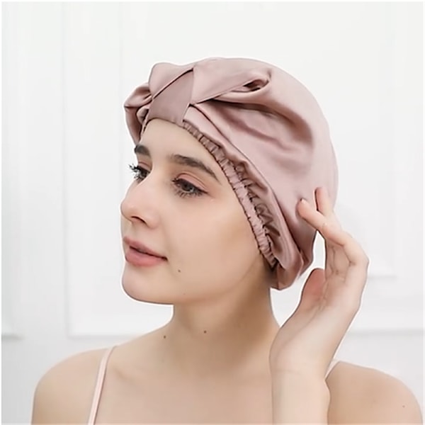 Sovmossa i 100% mullbärssilke för kvinnor Rosa
