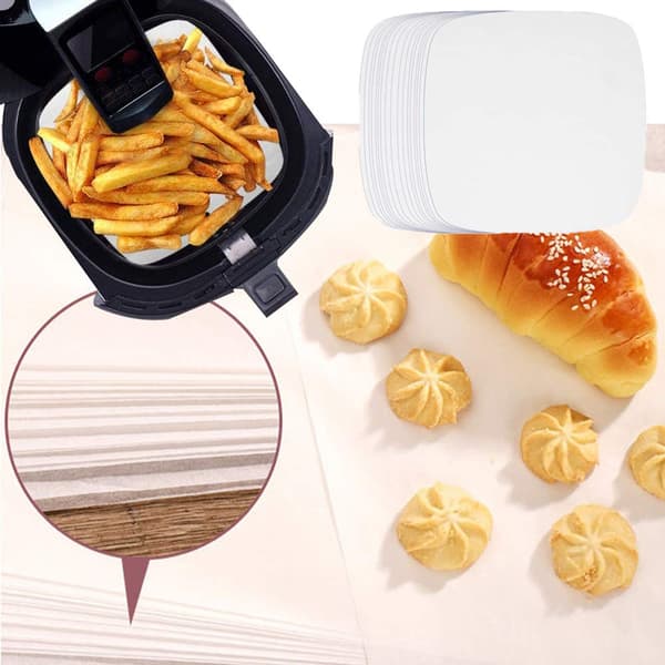 Engångs bakpapper för Airfryer non-stick 18 cm 100-pack White White