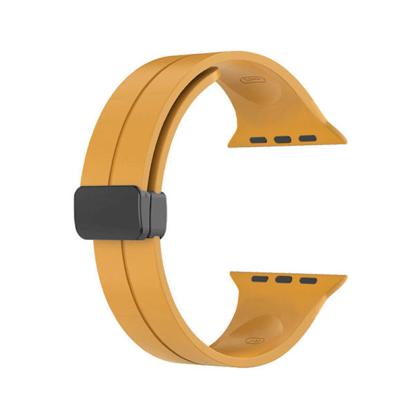 Magnetic Absorption Watchband Silikon Apple Watch 42 mm/44 mm/45 mm/49 mm Gul