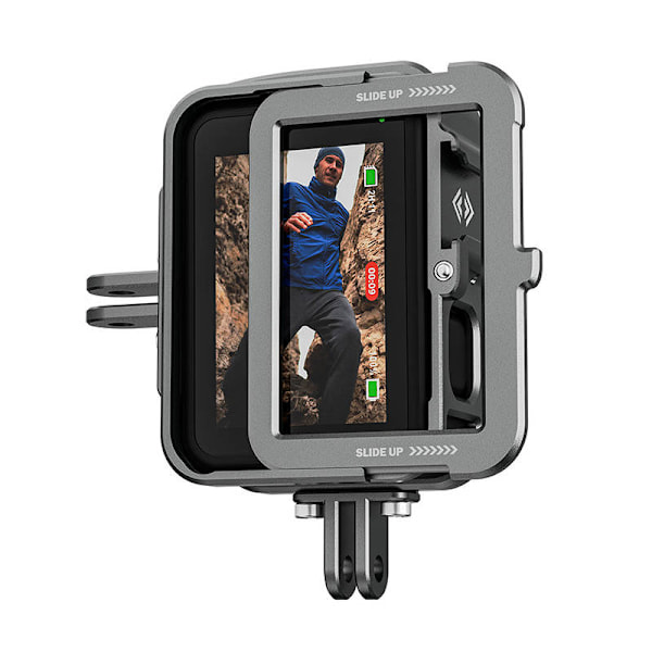 TELESIN aluminiumbur för GoPro Hero 12/11/10/9 +vertikal adapter