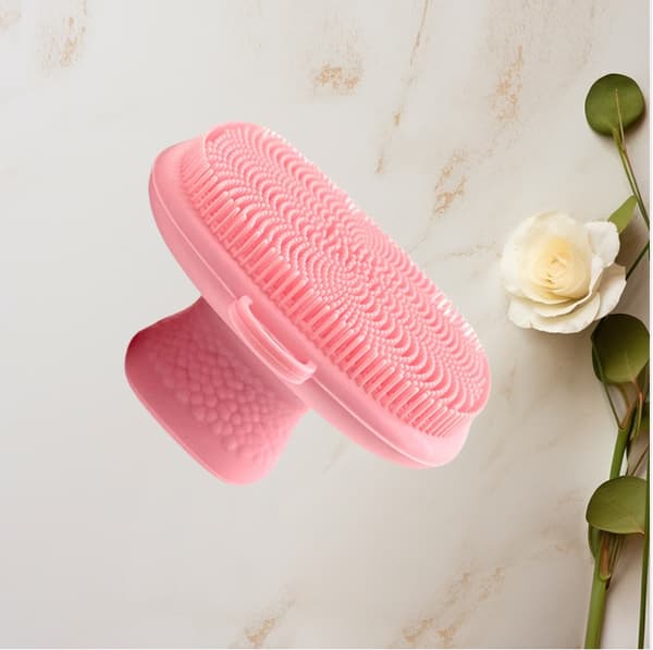 Bærbar silikone ansigtsrensebørste til makeup Pink Pink