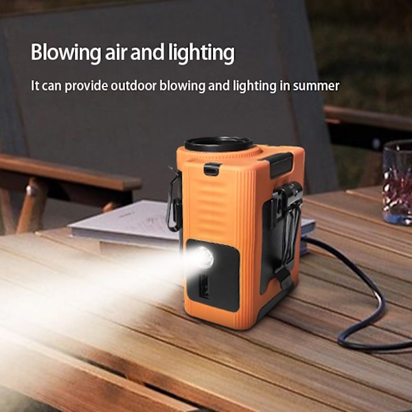 N610 Taljeventilator: Bærbar, Genopladelig, Clip-on Orange