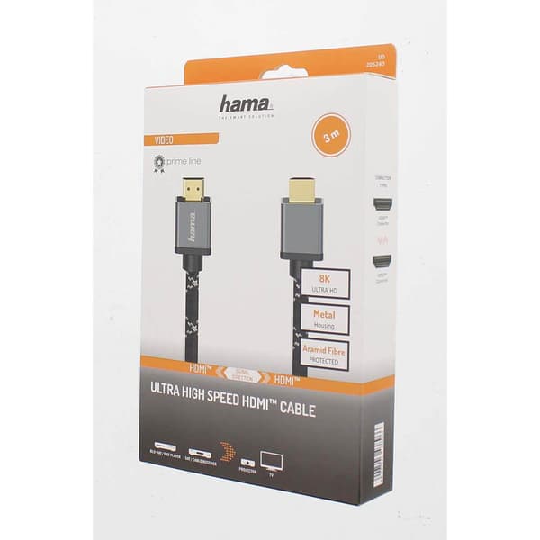 Kabel HDMI Ultra High Speed 8K 48Gbit/s Metall 3,0m