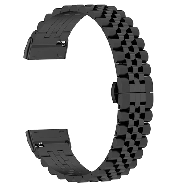 Klockarmband i Rostfritt Stål Fitbit Versa 3 / 4 / 5 Svart