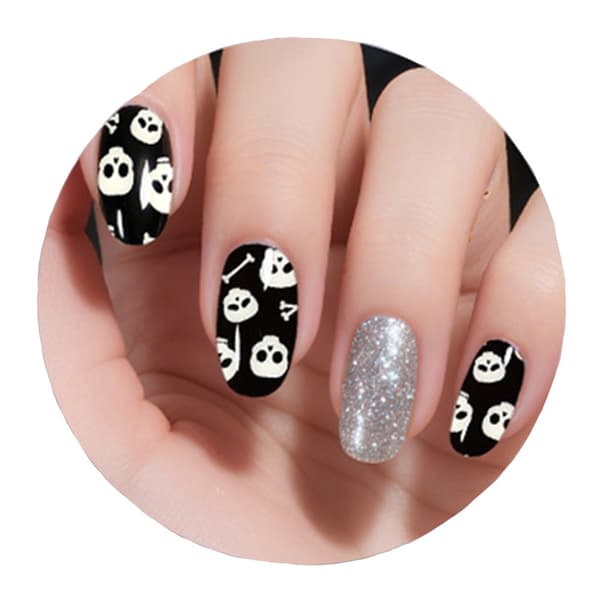Selvlysende Semi-Hærdede Gel Neglestrips Halloween Neglekunst