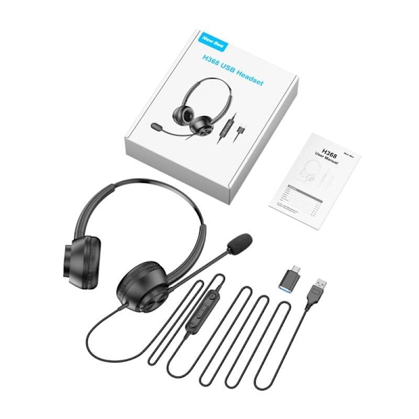 Trådbundet headset med mikrofon New Bee H368