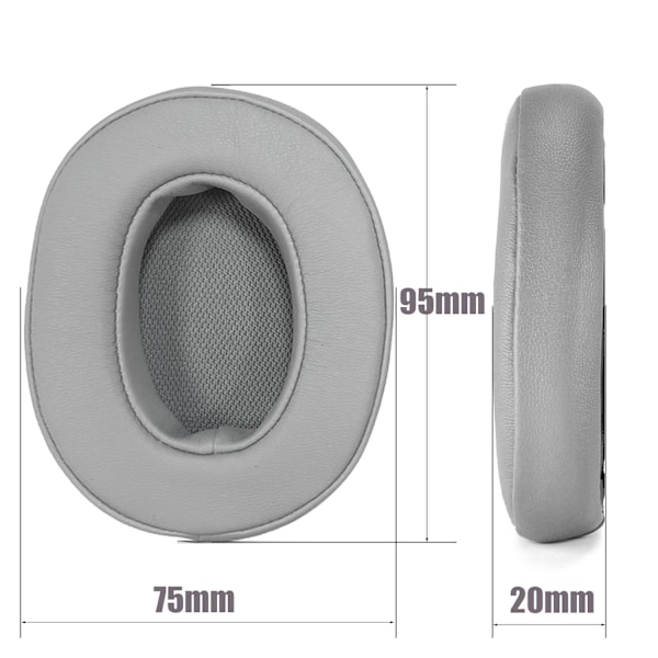 2 Pakkauksen vaihtokuulokkeet Skullcandy Crusher Wirelessille/Crusher ANC/Hesh3 Vaalean harmaa